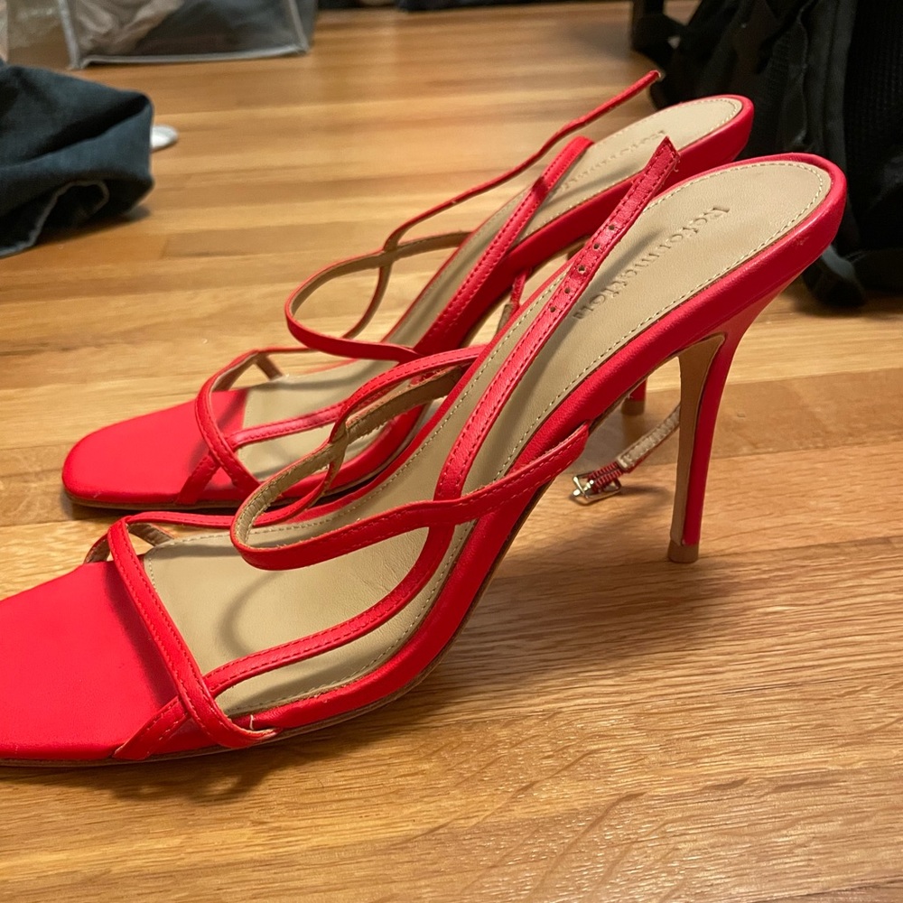 NWOT Reformation Red Strappy heels size 9.5